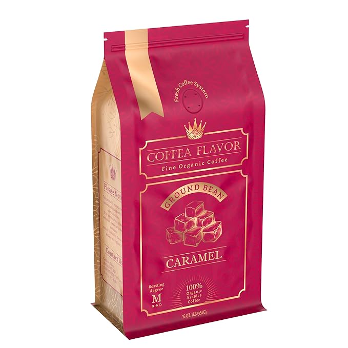 Flavored Ground Coffee ??Caramel, 100% Arabica, Single Origin, Medium Roast, USDA Organic