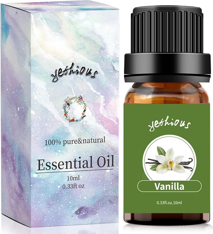 yethious Vanilla Essential Oil for Diffuser & Aromatherapy Perfume Oil Pure Natural Vanilla
