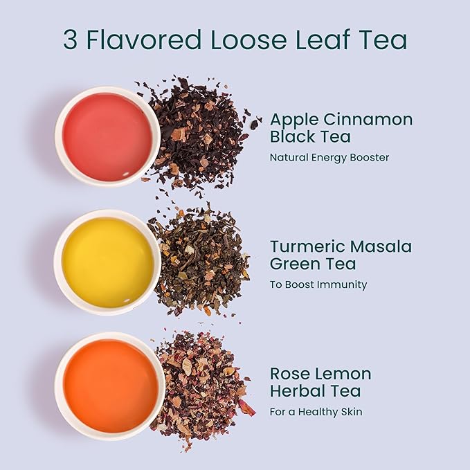 Teaniru, Novelty Tea Collection | 3 Loose Leaf Tea Sampler | Tea Variety Pack - Assortment of