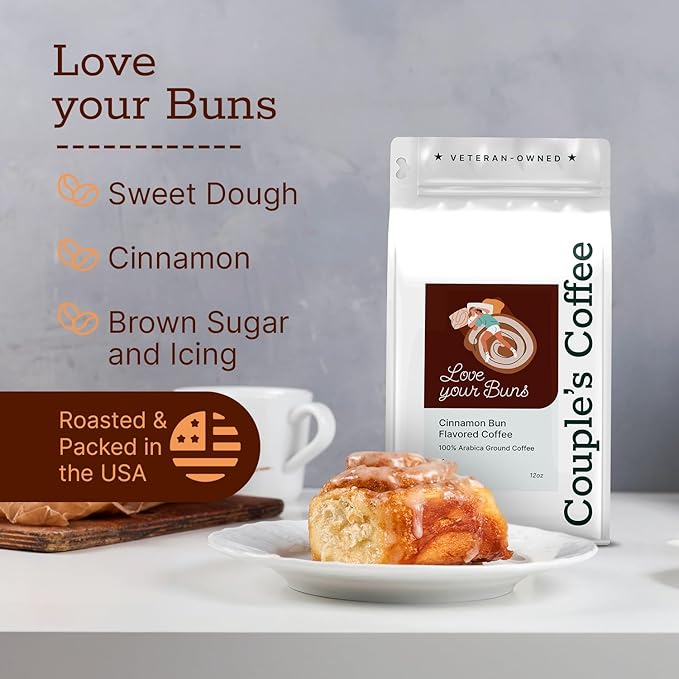 Couple?™s Coffee Ground Coffee | Gives Back to Military Families | Love Your Buns | Medium Roast