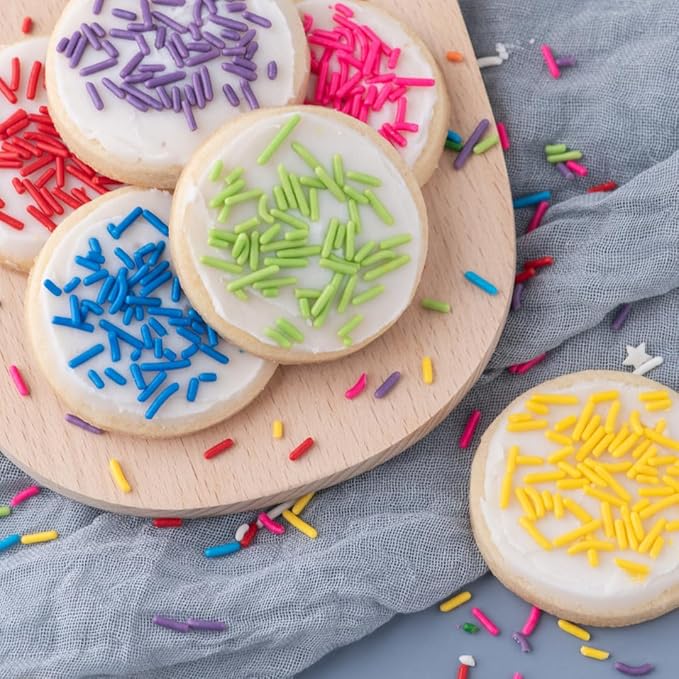 Sweets Indeed Sprinkles 6 Cell Edible Sprinkle Mix Jimmies Perfect for Cake Decorations Baking Ice