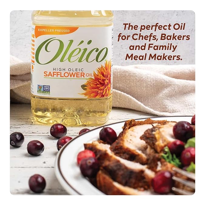 Oleico - High Oleic, Non GMO Certified, Kosher Verified, Expeller Pressed, High Heat Stable