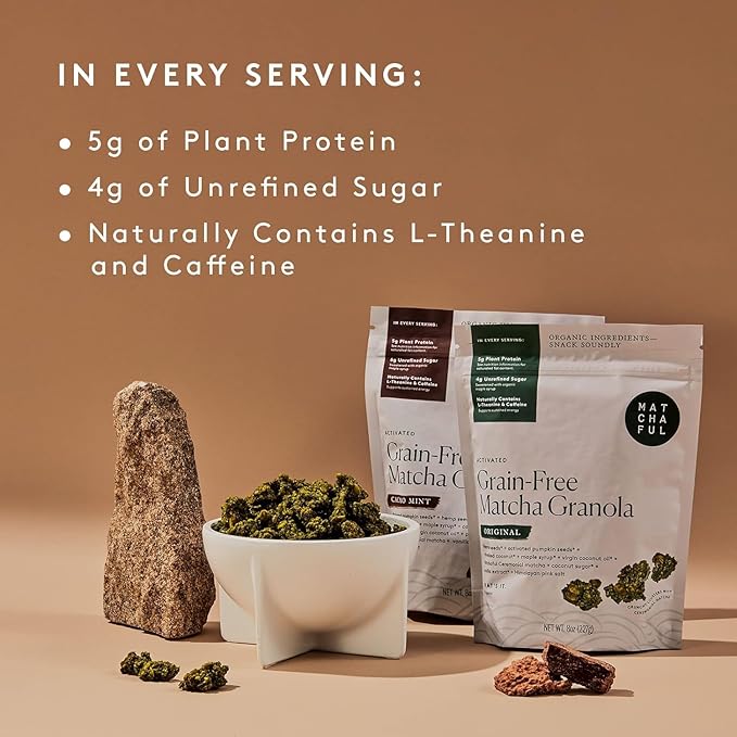 Matchaful - Original Matcha Granola - Activated, Grain Free, Organic Ingredients - Vegan, No