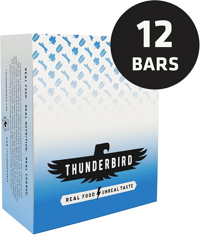 Thunderbird Bars Energy Snack, Gluten-Free with Protein, Healthy Real Food, Vegan Paleo Non-GMO, No