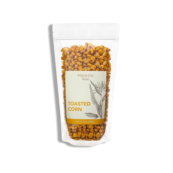 Albina City Nuts Toasted Corn ??Tasty Snack with a Gentle Crunch Made from Non-GMO Ingredients Free