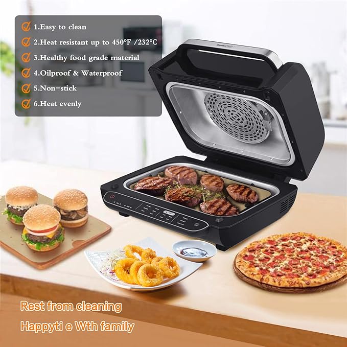 WMKGG Disposable Air Fryer Parchment Paper, 100 PCS Perforated Rectangular Air Fryer Liners for