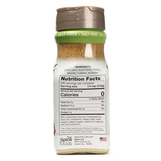 Spice - Salt-Free | Sugar free | 100% Pure Wellness Beef Super Fat Free Spice Blend | All Natural |