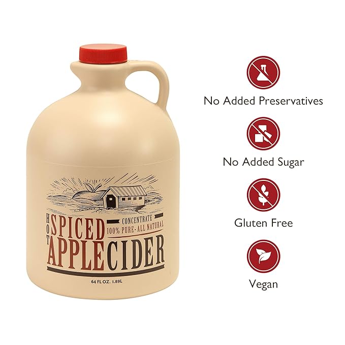 Mountain Cider Apple Cider Concentrate | Spiced Hot Apple Cider Drink | 64 fl. oz (64 servings)