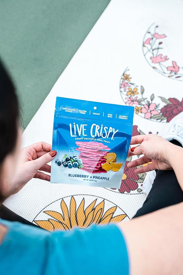 Live Crispy Fruit Chips - Pineapple-Powered Snack Packed with 100% Natural Fruit
