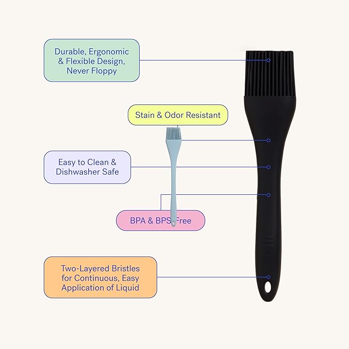 GIR: Get It Right Silicone Basting Brush – High Heat Resistant Kitchen Tool for Cooking, Grilling &