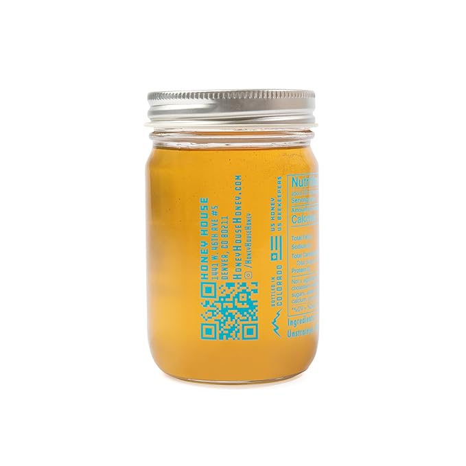 Honey House 100% Raw Clover | Pure & Unfiltered | Premium American-Sourced Natural Sweetener | 12oz