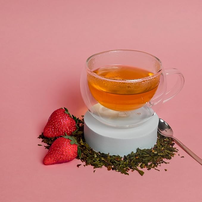 Organic Positively Tea Company, Strawberries and Cream Green Tea, K-Cup Compatible, 24 Pods