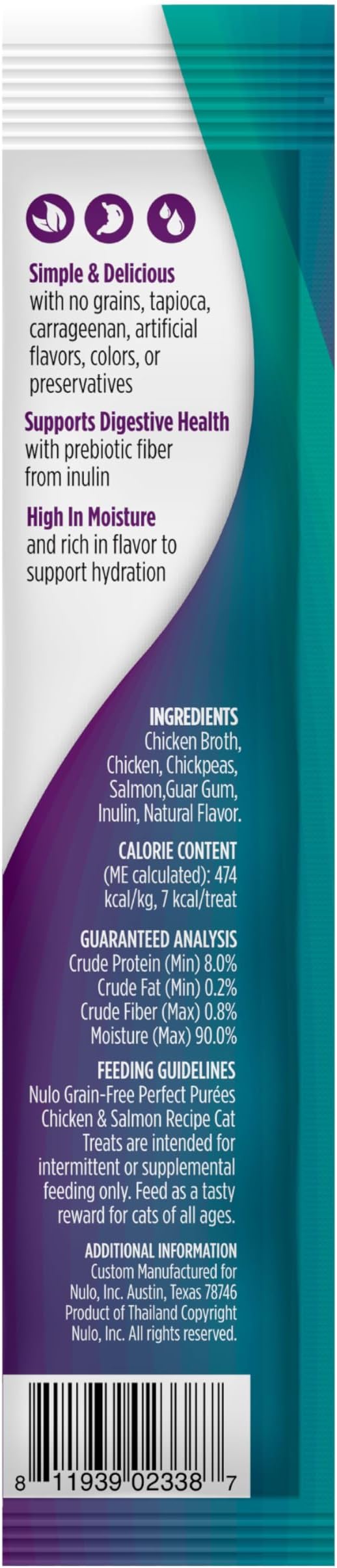 Nulo Freestyle Grain-Free Perfect Purees Premium Wet Cat Treats, Squeezable Meal Topper for