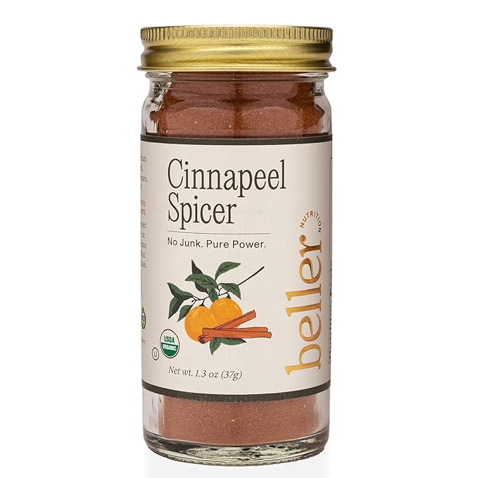 Beller Nutrition Cinnapeel Spicer | Organic Ceylon Cinnamon Powder Blend with Ginger & Orange Peel