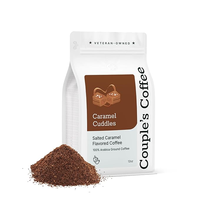 Couple?™s Coffee Ground Coffee | Gives Back to Military Families | Caramel Cuddles | Caramel