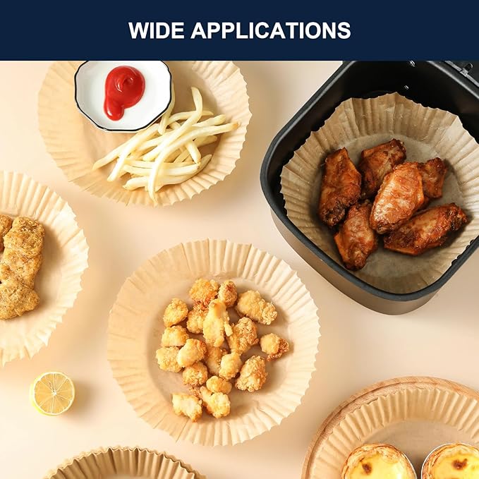 600 PCS 7.9 Inch Round Air Fryer Baking Paper Liners, Non-Stick Parchment Paper Liners for 5-8QT