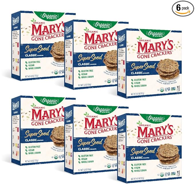 Mary's Gone Crackers Super Seed Classic Crackers, Vegan Friendly, Kosher, USDA Certified Organic