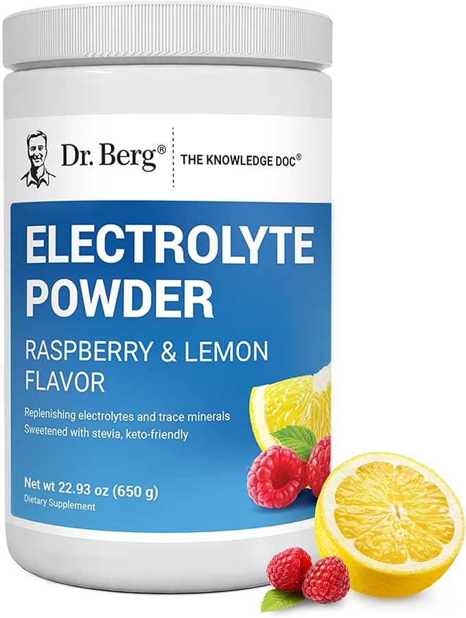 Dr. Berg Zero Sugar Hydration Keto Electrolyte Powder - Enhanced w/ 1000 mg of Potassium & Real