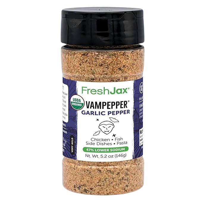 FreshJax Organic Vampepper Garlic Seasoning ??5.2 oz | Bold Garlic & Herb Spice Blend for Chicken