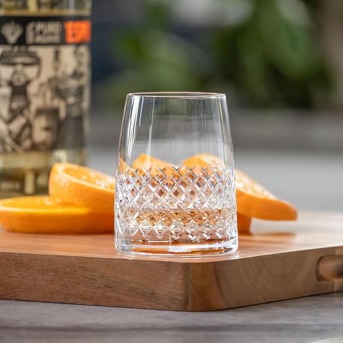 Rolf Glass Diamond Tequila Tasting Glass | 5oz Tequila Taster | Lead-Free, Diamond-Wheel Engraved |