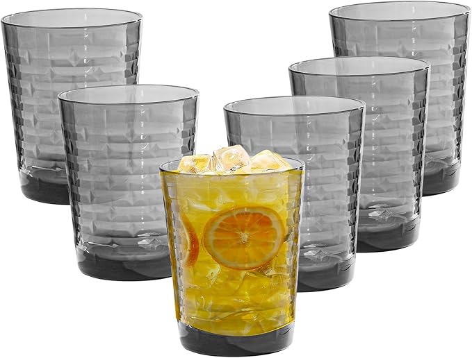 BPA-Free Plastic Tumblers 6 Pack (6x16oz) | Reusable Dishwasher Safe | Stackable Shatterproof Cups