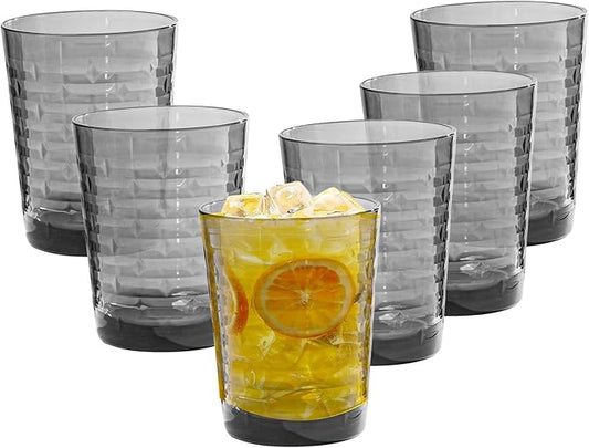 BPA-Free Plastic Tumblers 6 Pack (6x16oz) | Reusable Dishwasher Safe | Stackable Shatterproof Cups