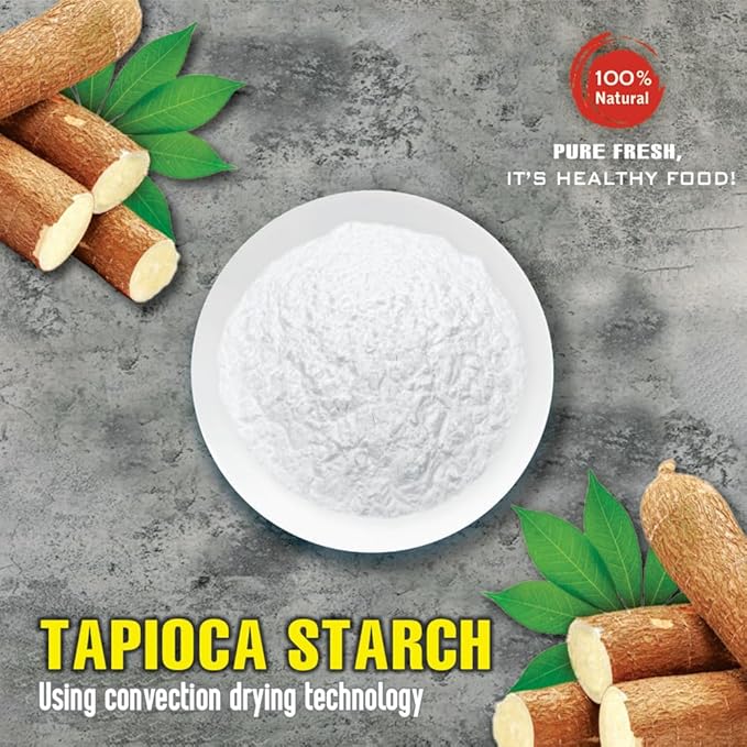 TAPIOCA STARCH 10.58 Oz (300g) VIETFARMFOOD: Natural pure, convection dried seasoning made from