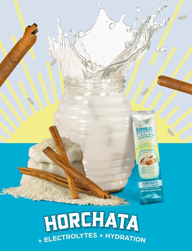 KLASS VIDA Electrolyte Drink Mix ??Horchata Agua Fresca Flavor | Sugar-Free Hydration Powder with