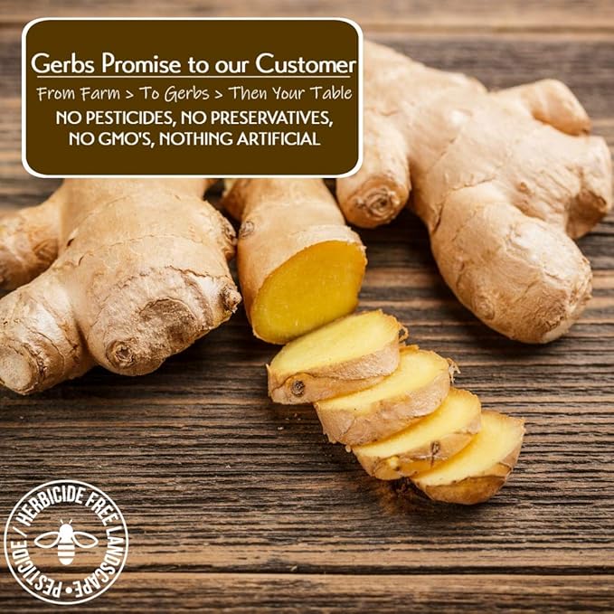 Gerbs Crystalized Dried Ginger 4 lbs. | Unsulfured, No Additives, Resealable Bulk Bag | Bold &