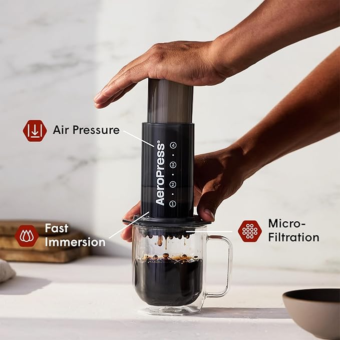 AeroPress Original Coffee and Espresso-style Maker, Barista Level Portable Coffee Maker with