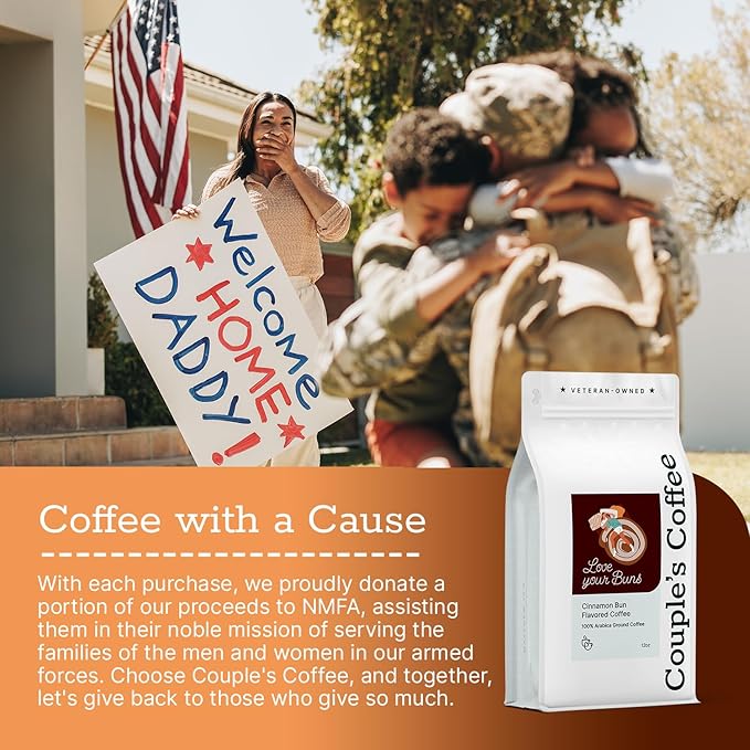 Couple?™s Coffee Ground Coffee | Gives Back to Military Families | Love Your Buns | Medium Roast