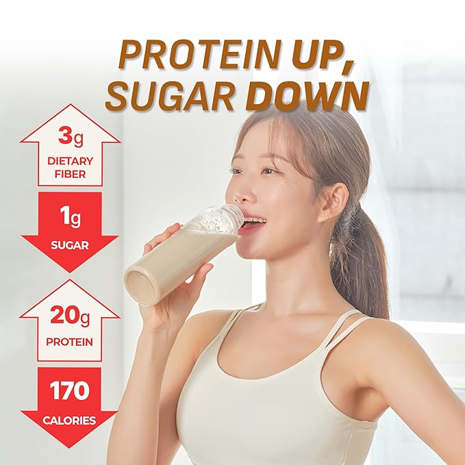 Brown 17Grains Protein Shake, 20g Protein, Low Sugar, Keto-Friendly Meal Replacement Shake, 1.59oz
