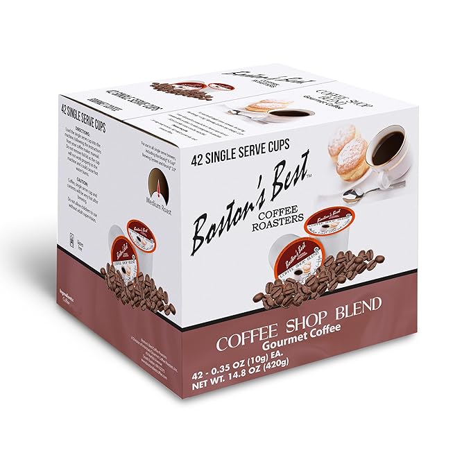 Boston’s Best - Coffee Shop Blend, Hearty Medium Roast, Delicious Gourmet Coffee Compatible with