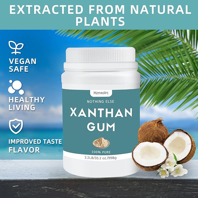 2.2 lb Food-Grade Xanthan Gum Powder, Pure Xanthan Gum for Baking Gluten Free, Xanthan Gum