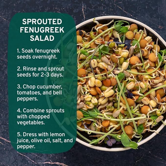 HANDPICK Fenugreek Seeds (14oz) ALL NATURAL Fenugreek - Indian Origin Whole Methi Seeds (Trigonella