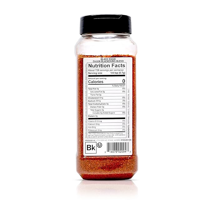 Spiceology – Black Magic Cajun Blackening Seasoning – Bold & Savory Blackening Seasoning for