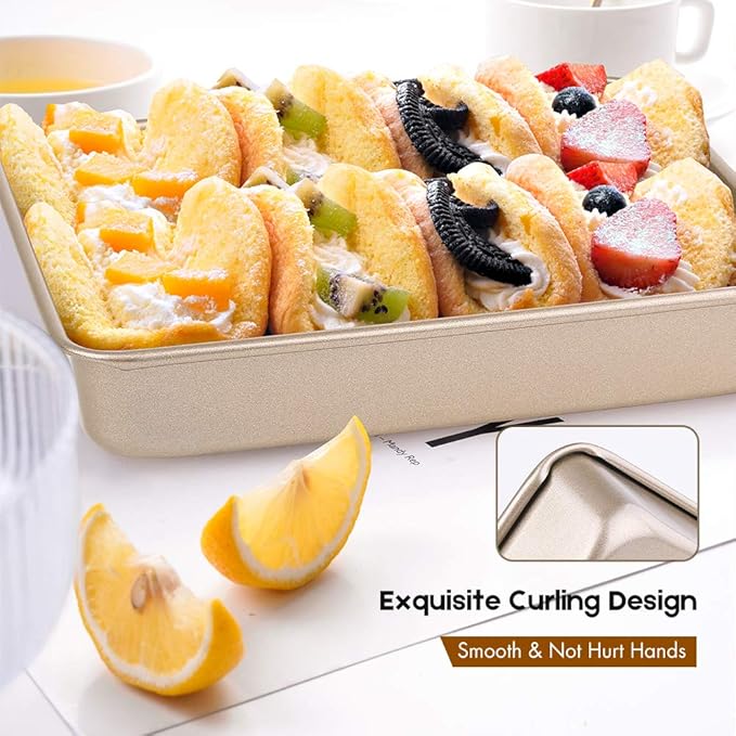 AMAGABELI GARDEN & HOME Nonstick Deep Baking Pans for Oven Tray Cake Carbon Steel Pan Baking Sheets