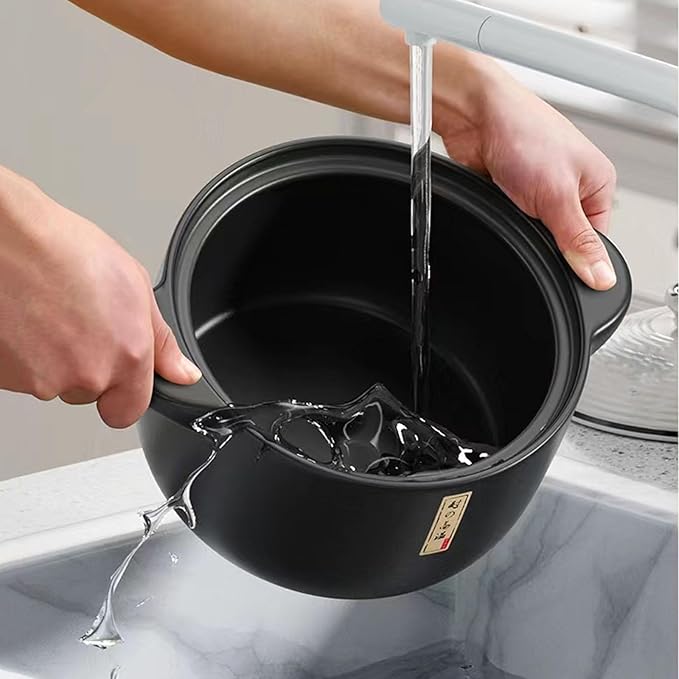 3.2 Quart Ceramic Casserole,with Lid Ceramic Pot,Heat-Resistant Round Stew Pot Soup Pot for cook