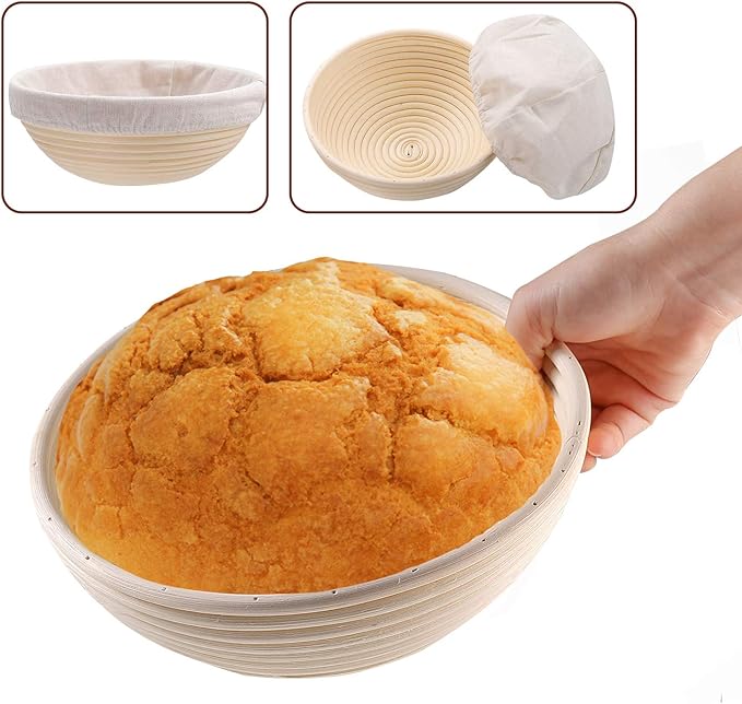 Wwyybfk Banneton Bread Proofing Basket, Sourdough Bread Baking Supplies, 9" Sourdough Bread