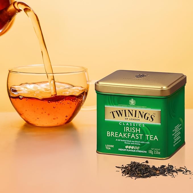 Twinings Irish Breakfast Loose Tea, 3.53 Ounce Tins (Pack of 6), Smooth, Flavourful, Robust Black