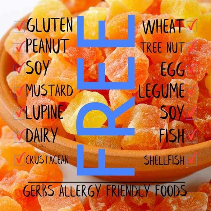 Gerbs Lightly Sweetened Dried Papaya Cubes 2 lbs. | Unsulfured, No Additives, Resealable Bag |