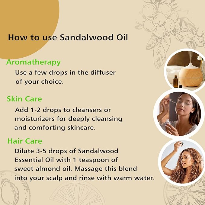 Agarwood Sandalwood Essential Oils for Perfume Candles Soaps Yoga Meditation Massage Diffuser - 2
