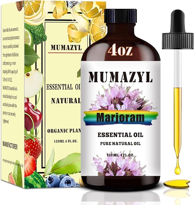 Marjoram Essential Oil, Marjoram Oil 4 Fl Oz 120ML for Diffuser Humidifier Yoga Cleaning DIY Candle