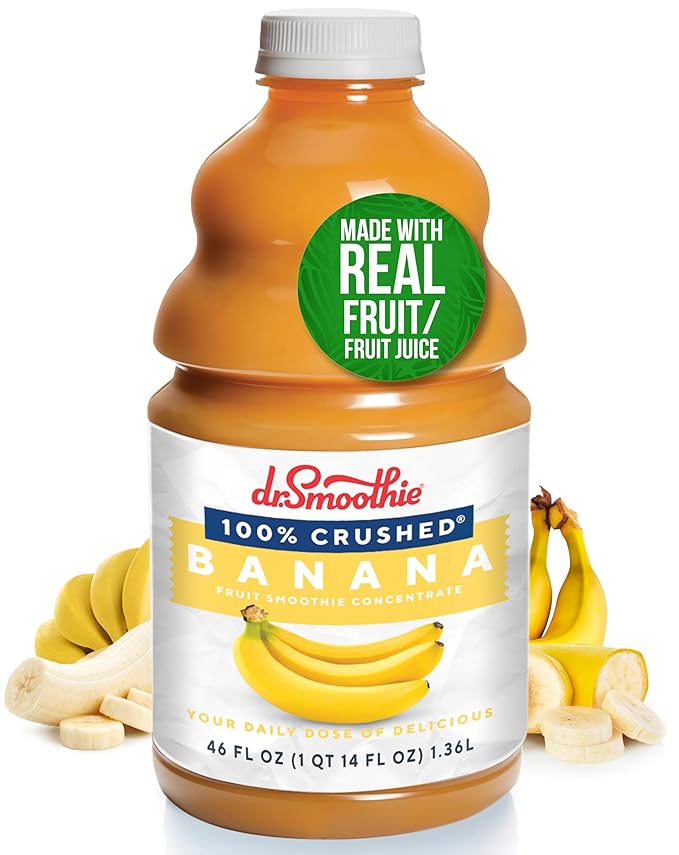 Dr. Smoothie 100% Crushed Banana ??No Added Sugar, Made with Real Fruits/Fruit Juice ??Vegan, No