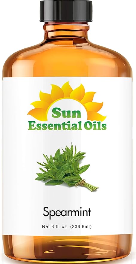 Sun Essential Oils Spearmint Essential Oil 8 oz ??for Diffusers, Massage & Aromatherapy