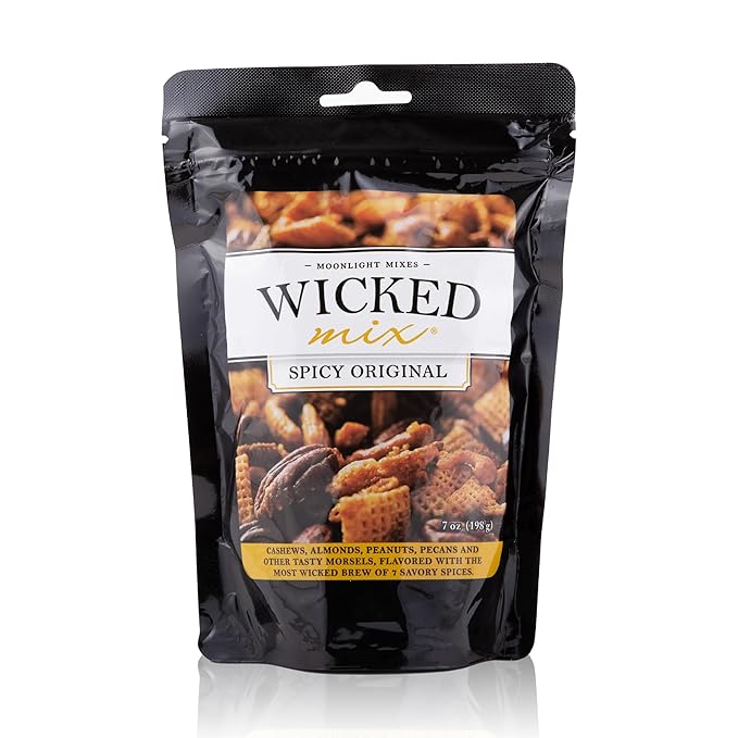 Wicked Mix Snack Mix with Mixed Nuts - Sweet and Salty Snacks Trail Mix Snack Packs with Almonds