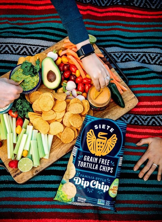 Siete Grain Free Tortilla Chips | Gluten Free Chips | Paleo & Vegan Snacks | Non GMO | Dip Chip, 5