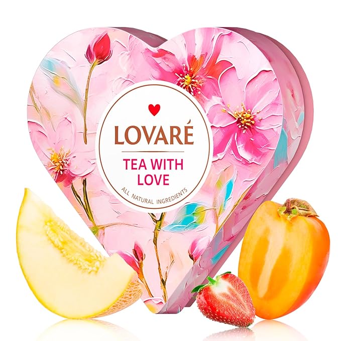 Tea Set By Lovare Made in Ukraine - Black and Green, Fruit, Peach Assorted Samplers - Fancy Variety