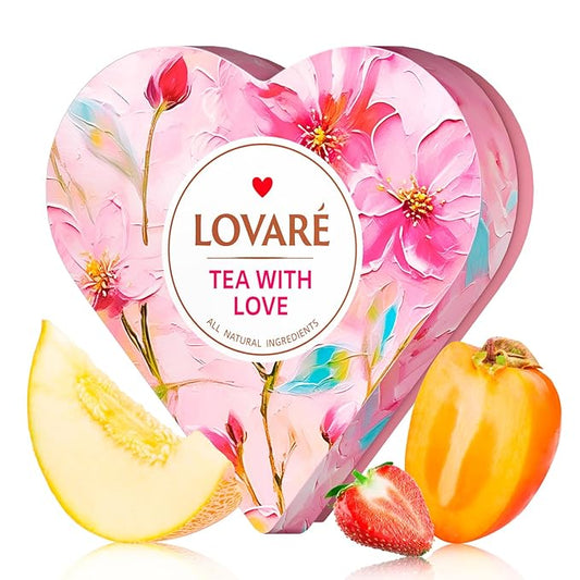 Tea Set By Lovare Made in Ukraine - Black and Green, Fruit, Peach Assorted Samplers - Fancy Variety
