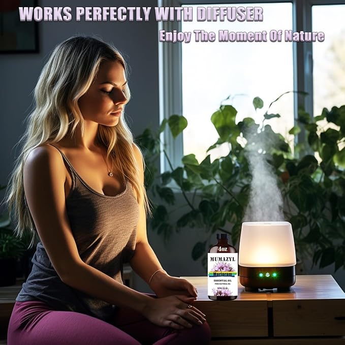 Marjoram Essential Oil, Marjoram Oil 4 Fl Oz 120ML for Diffuser Humidifier Yoga Cleaning DIY Candle